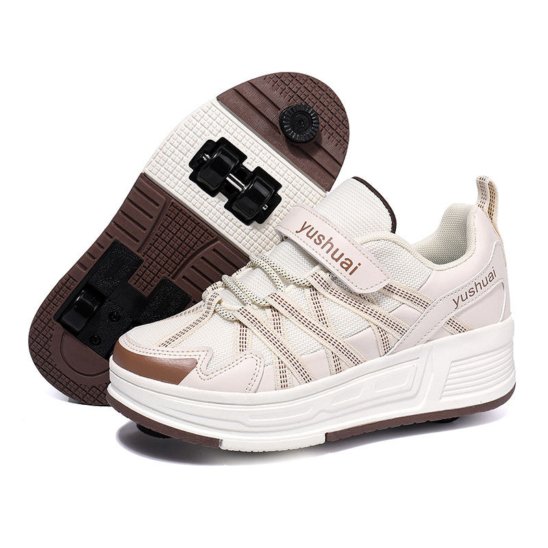 Men'S Shoes - Four-Wheeled Automatic Retractable Invisible Four-Wheeled Walkable
