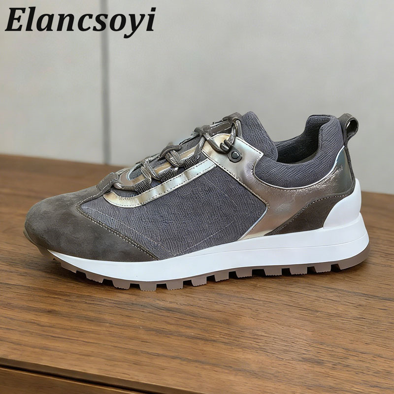 Sneakers Women Lace Up String  - Knit Fabric Lace Up Sneakers 评论和价格