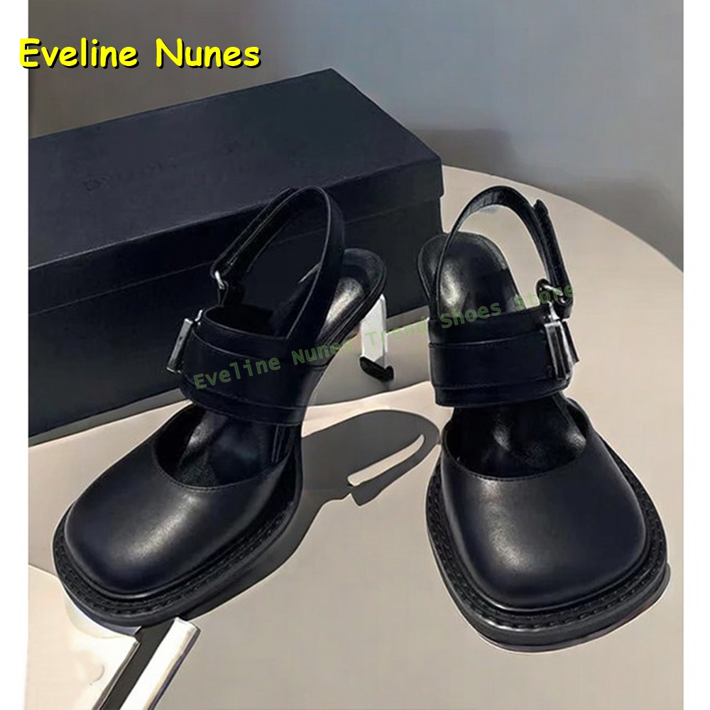 Women's Black Square Toe Buckl - Boots 评论和价格