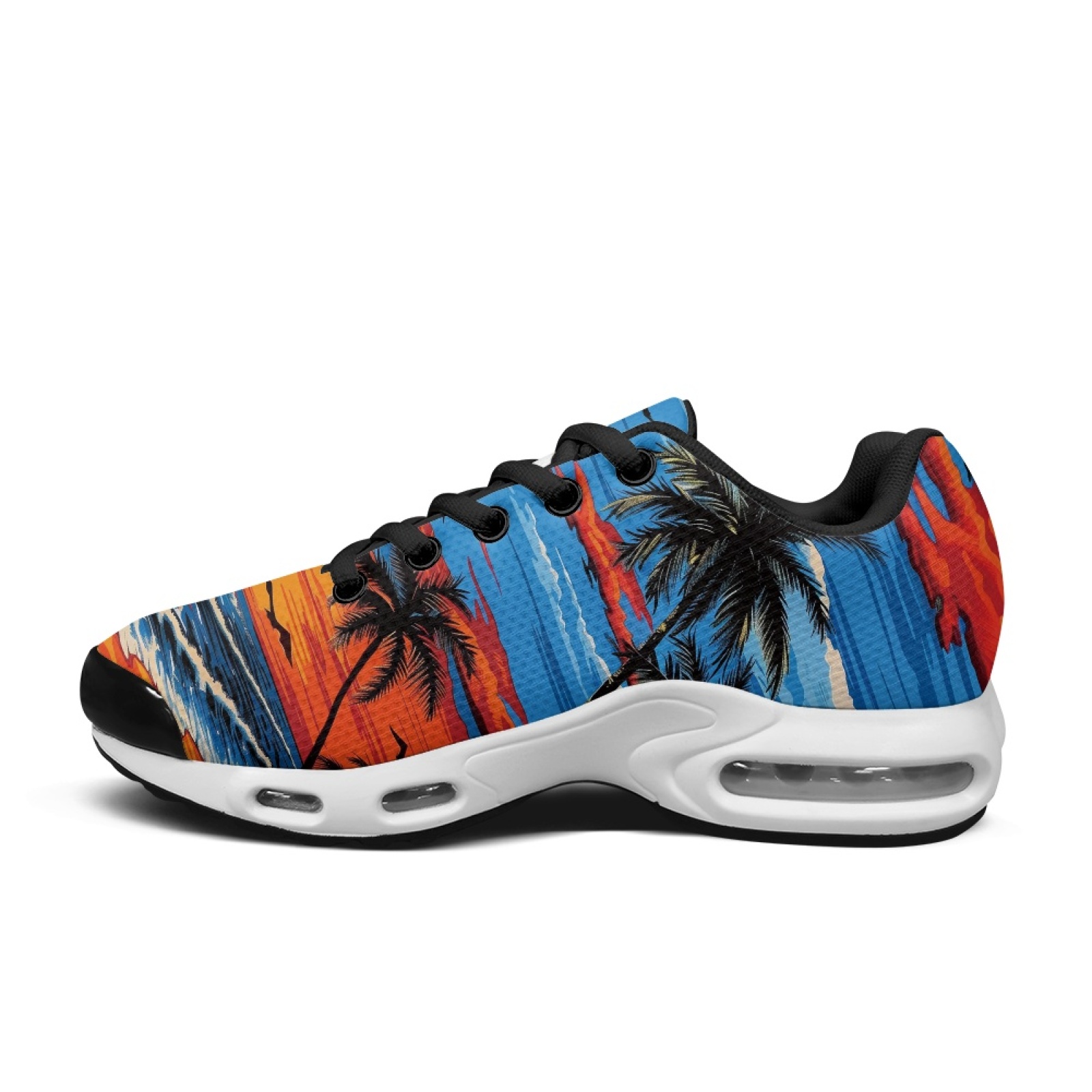 PENSTROLL Sunset Palm Trees Sl - Air Cushion Jogger Shoes Men 评论和价格