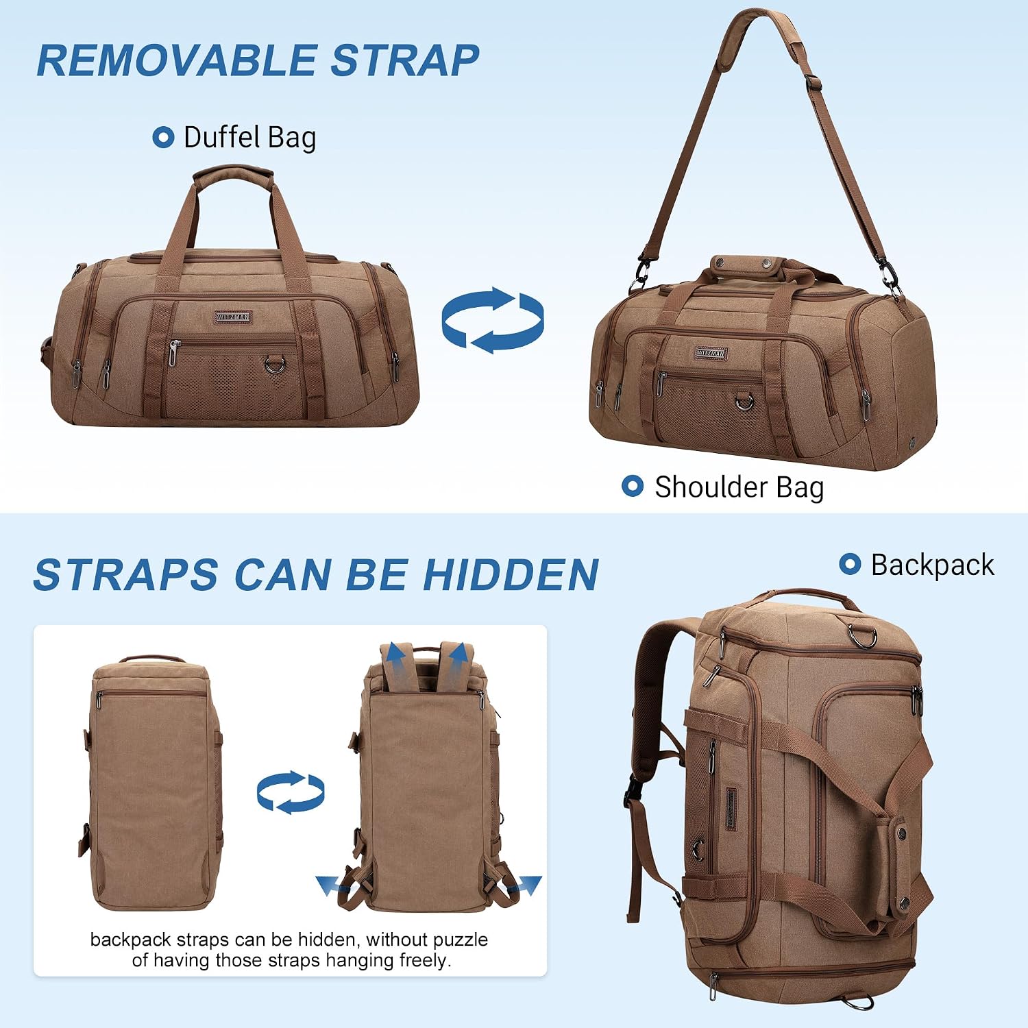 Canvas Duffle Bag for Men 3 in - Men'S Shoes 评论和价格