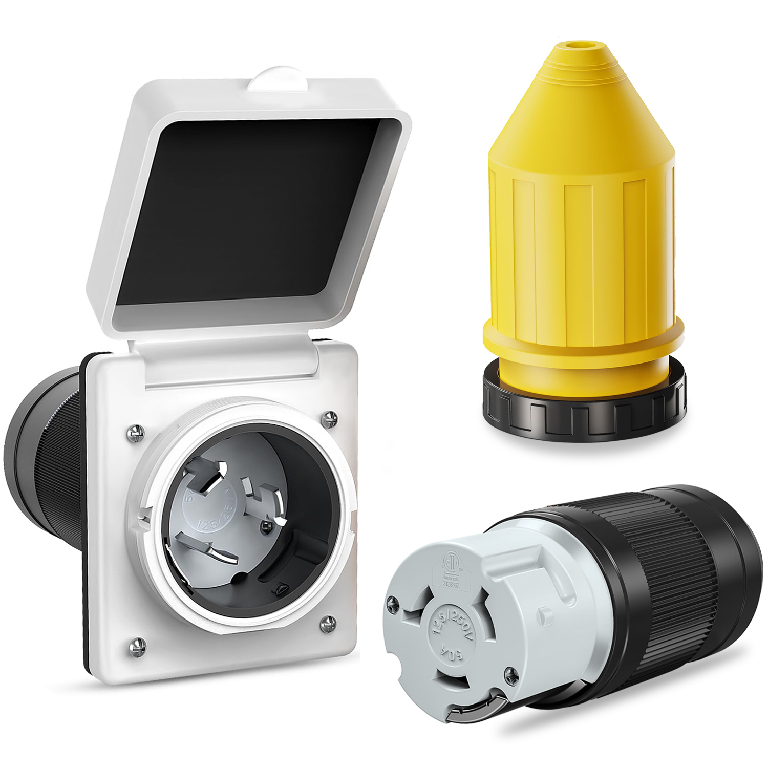50A RV Power Inlet Receptacle  - Boots 评论和价格