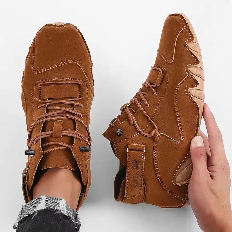 Men's New Leather Design Shoes - Waterproof Goretex Running Shoes 评论和价格