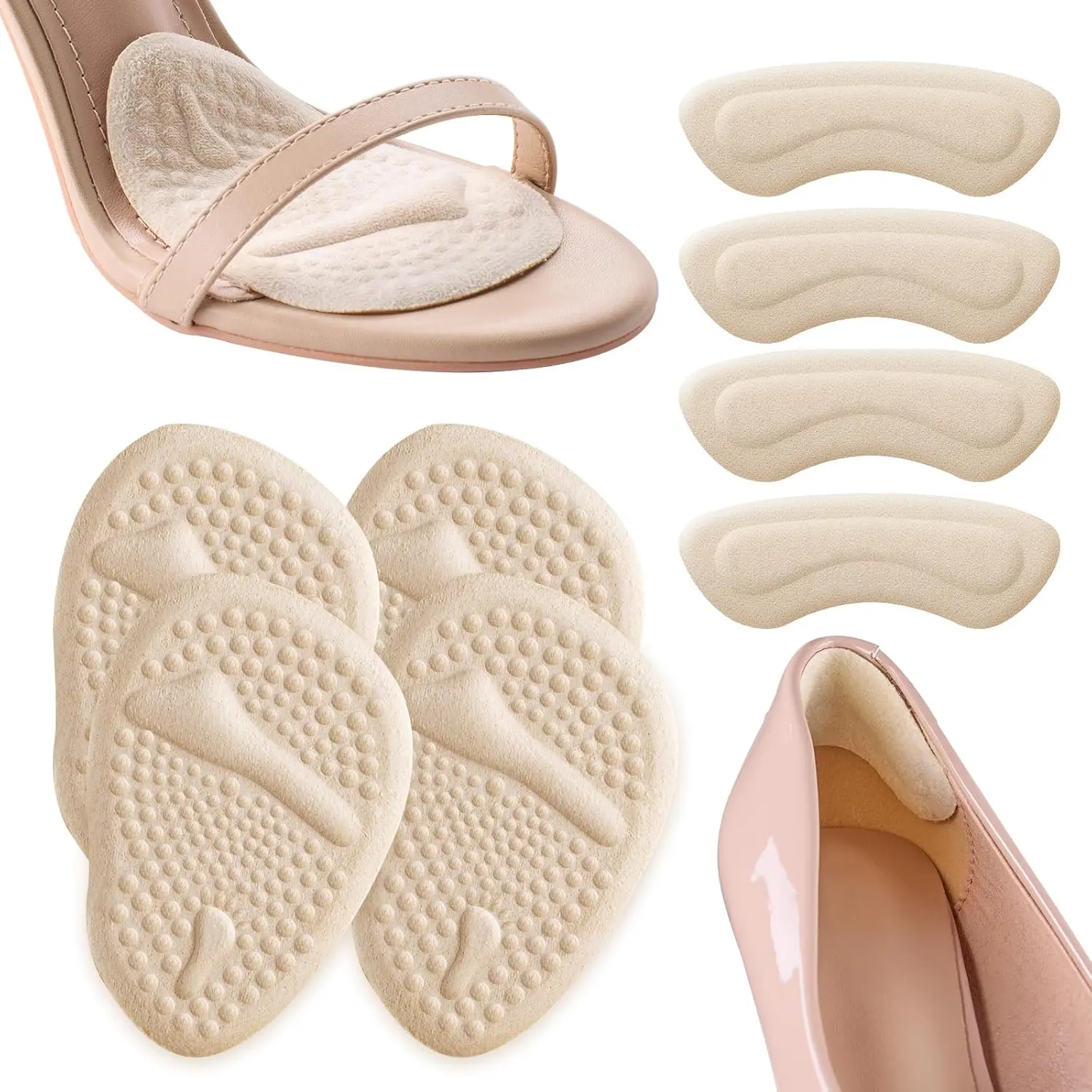 2 Sets Heel Pads, Ball of Foot - Women'S Shoes 评论和价格