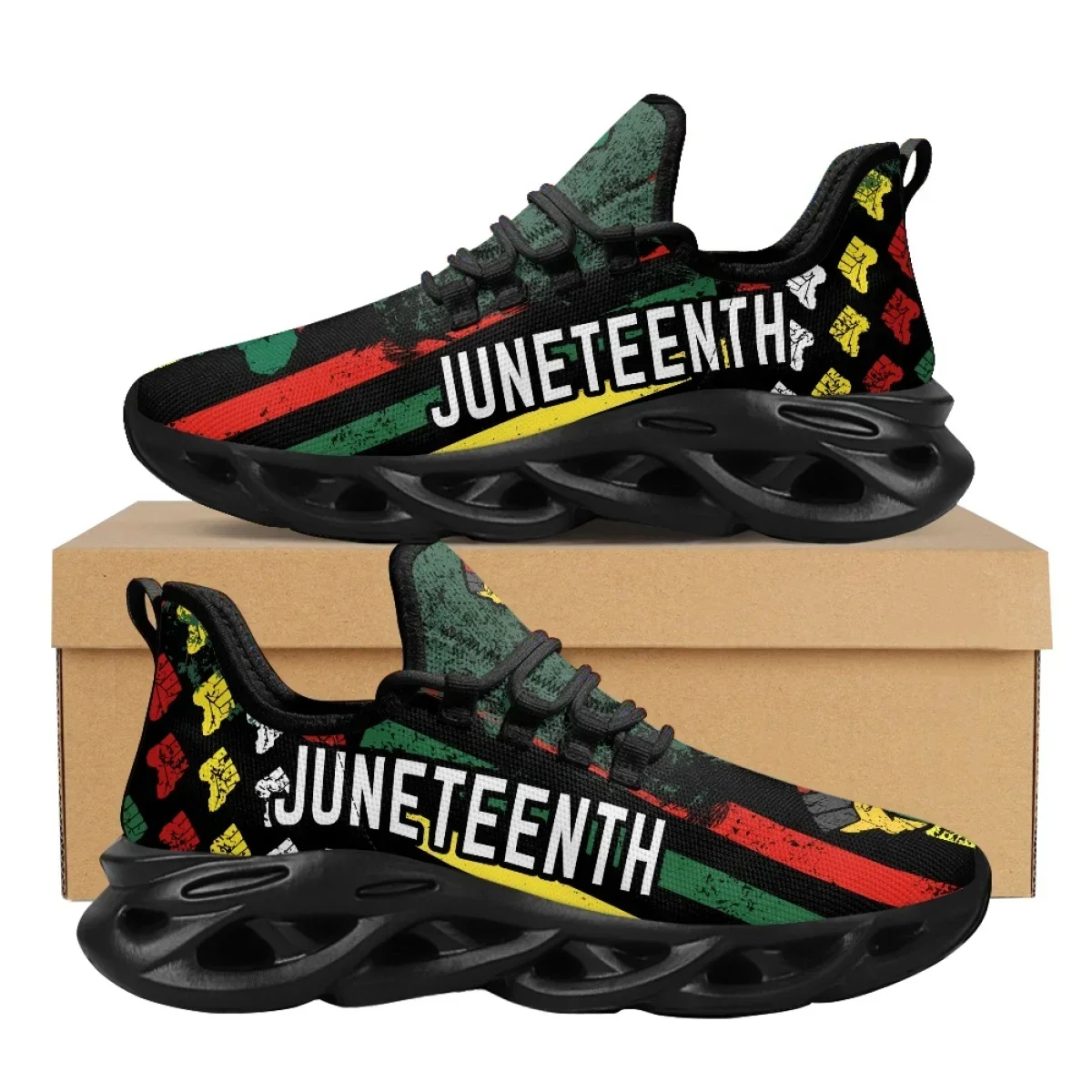 Juneteenth Peace and Love Prin - Breathable Mesh Athletic Shoes 评论和价格