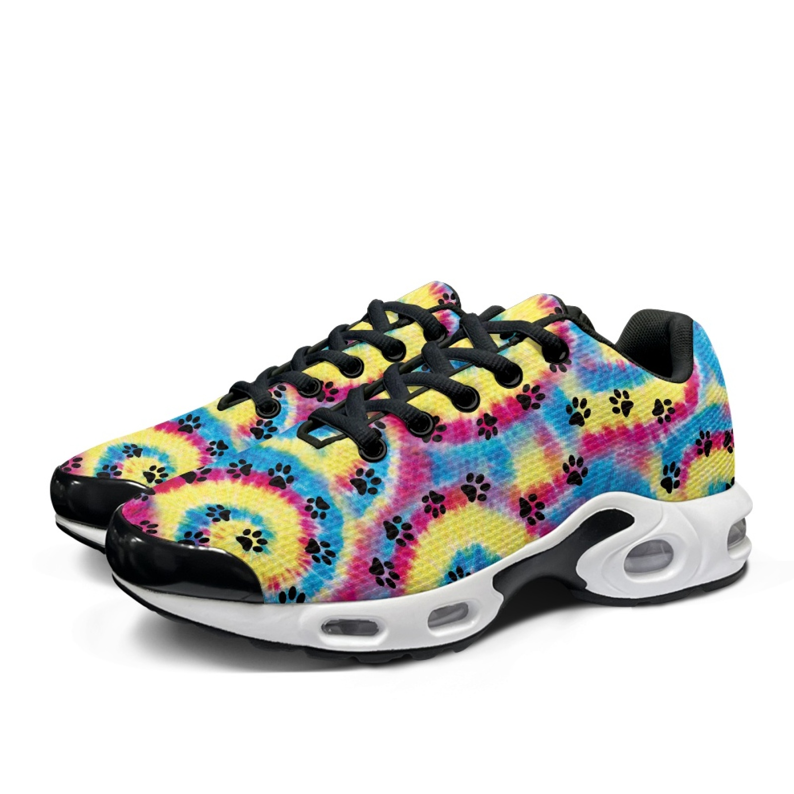 PENSTROLL Tie Dye Paw Print Sh - Air Cushion Jogger Shoes Men 评论和价格