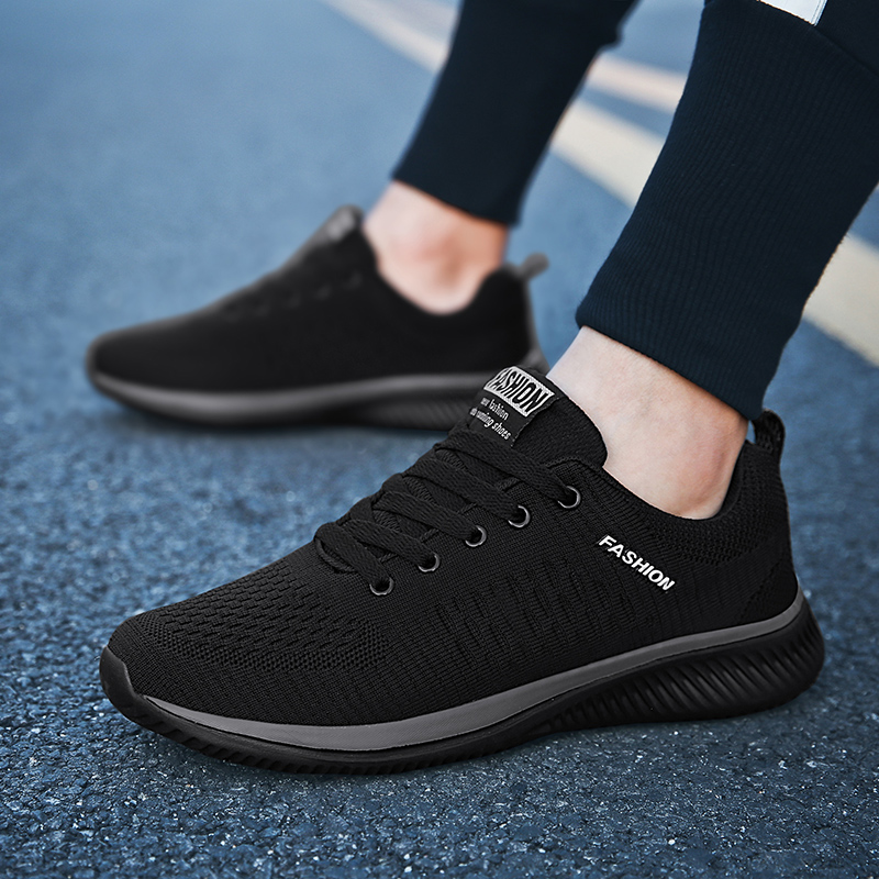 YRZL Sports Shoes for Men Shoe - Knit Fabric Lace Up Sneakers 评论和价格